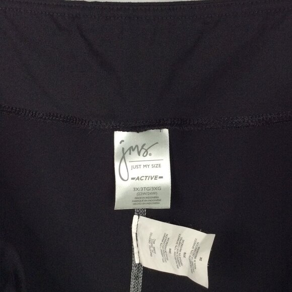 JMS Just My Size Active Capri Pants Womens Plus 3X 22W-24W Black Pull On Stretch - Picture 6 of 7